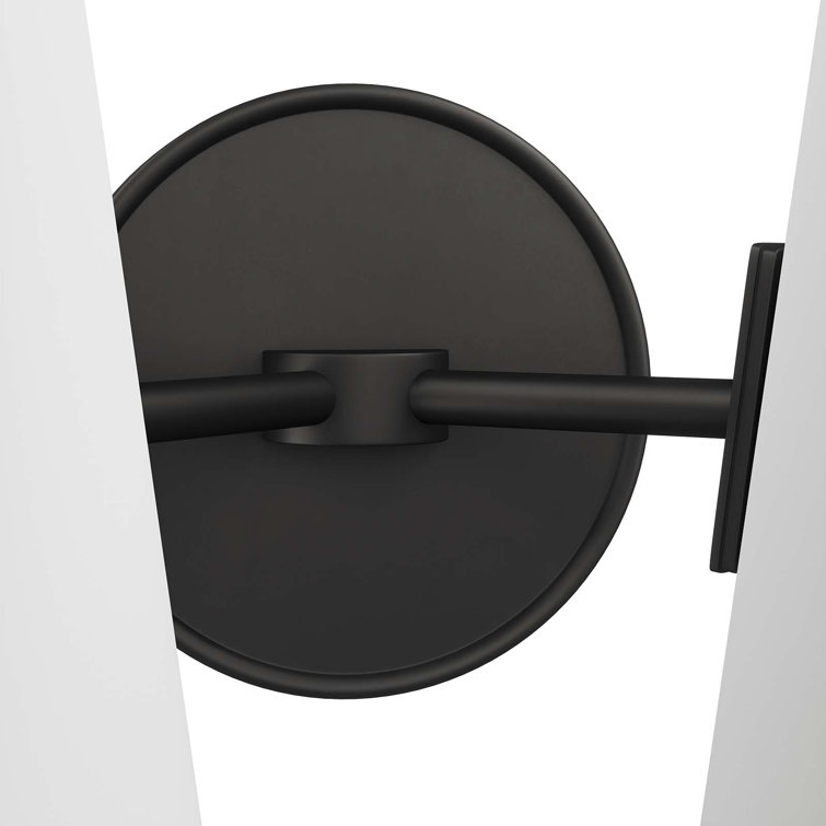Opal Black Glass Cone 2-Light Wall Sconce
