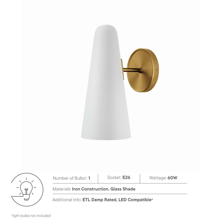 Sleek Satin Brass Beacon Wall Sconce with Clear Glass Shade