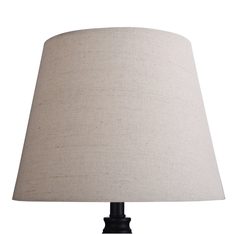 Elegant Bronze Duo 30" Traditional Table Lamp Set with Beige Shades