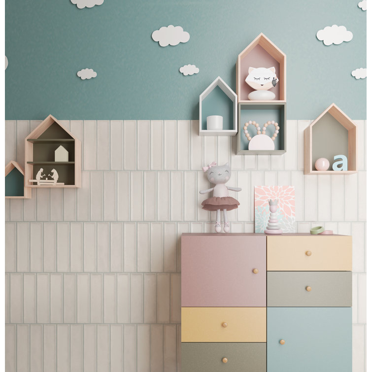 Raku White 3x12 Matte Ceramic Wall Tile