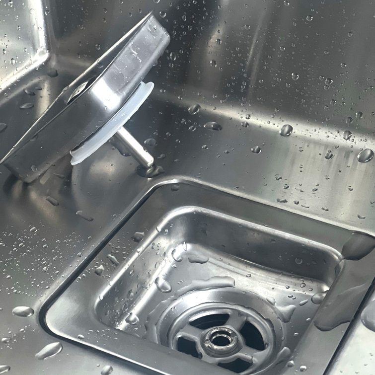 Azuni Square Stainless Steel Kitchen Sink Strainer with Tailpipe
