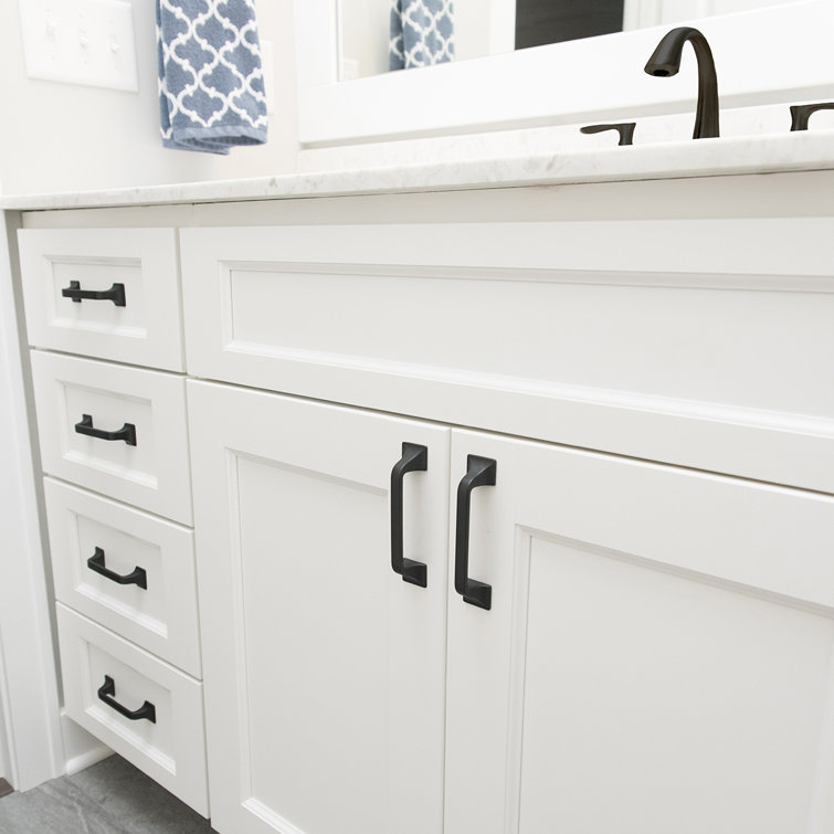 Black Iron Modern Farmhouse Cabinet Drawer Pulls, 3-3/4"
