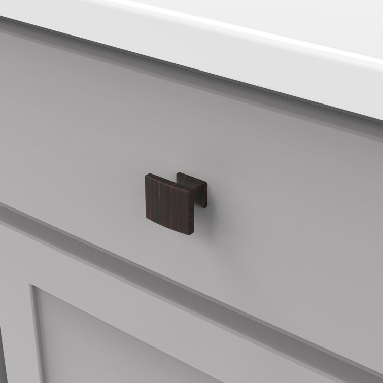 Vintage Bronze Square Cabinet Knob 1.44"