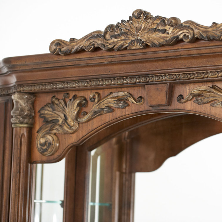 Classic Chestnut Birch Dresser with Mirror and Storage