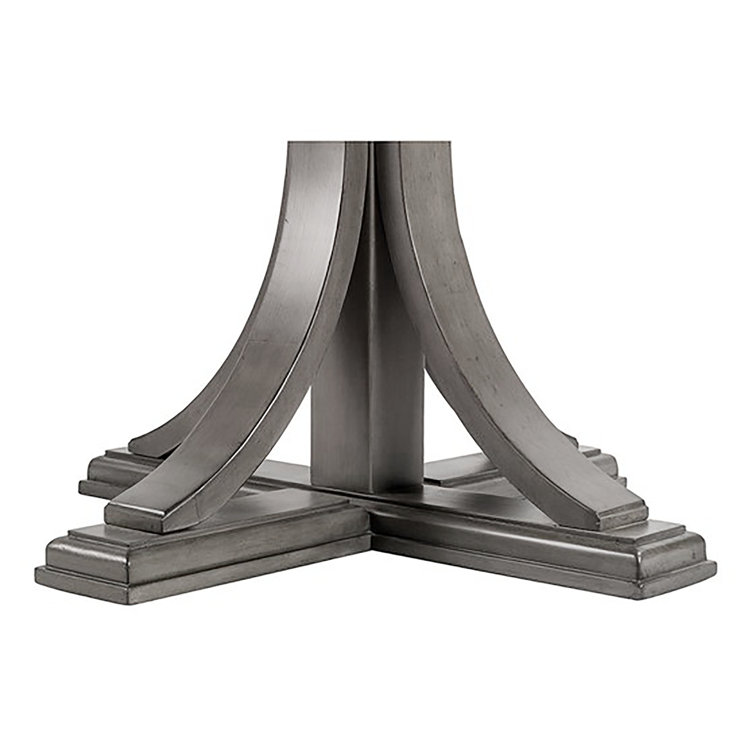 Helena Round Dark Gray Reclaimed Wood Dining Table