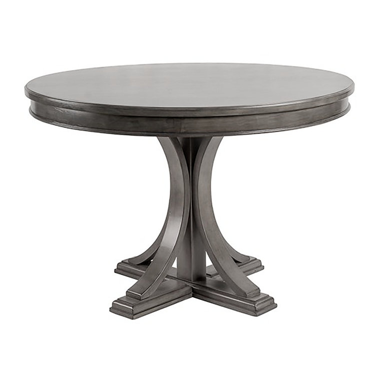 Helena Round Dark Gray Reclaimed Wood Dining Table