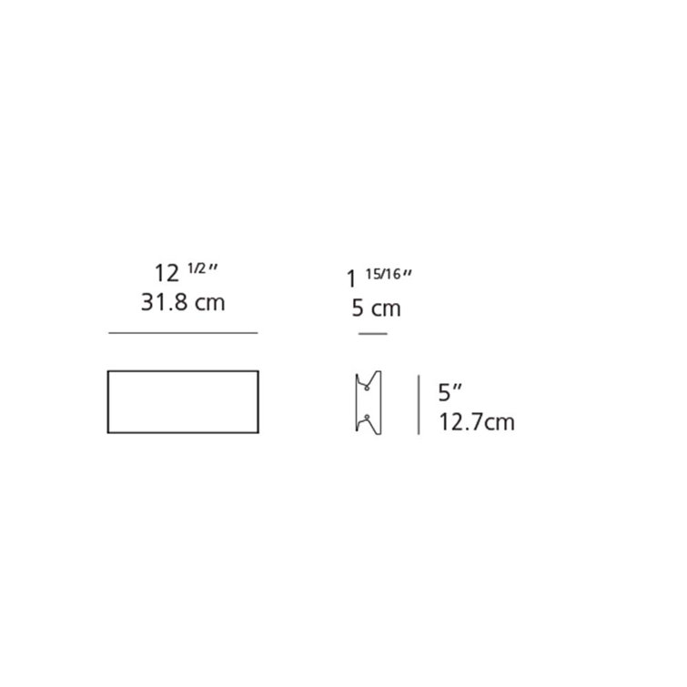 Lineaflat 12-Inch White Aluminum Mono LED Wall/Ceiling Light