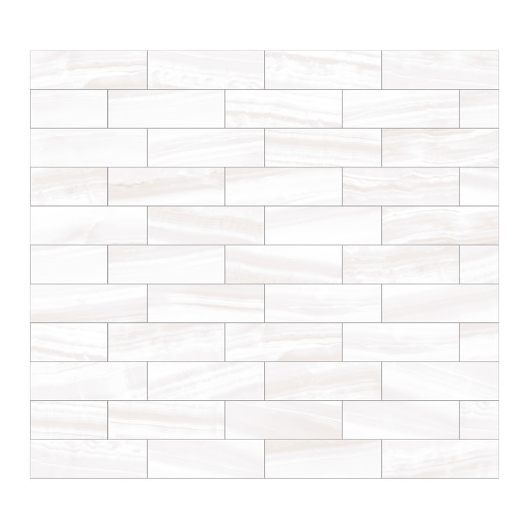 Doric 4" x 12" Matte White Ceramic Subway Wall Tile