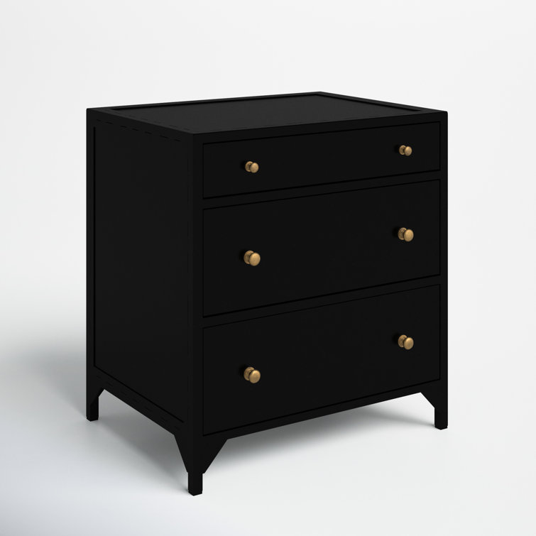 Harmon Sleek Industrial Bronze Metal Nightstand