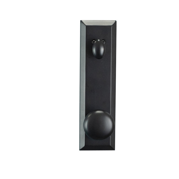 Matte Black Contemporary Single Cylinder Deadbolt Handleset
