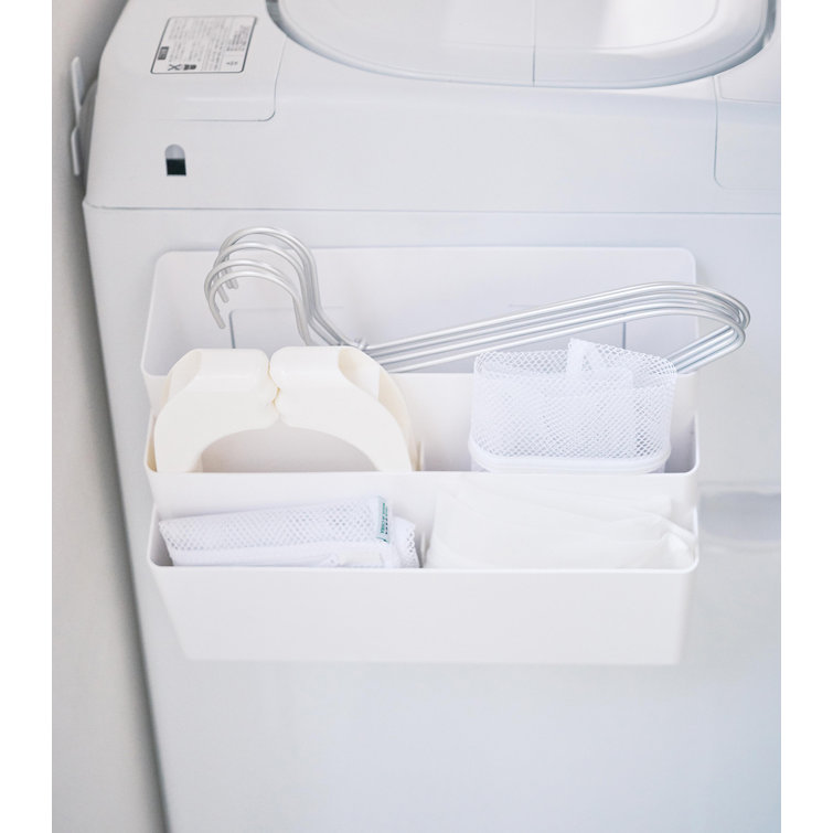 Magnetic Multipurpose White Storage Caddy with Multi-Pocket Design
