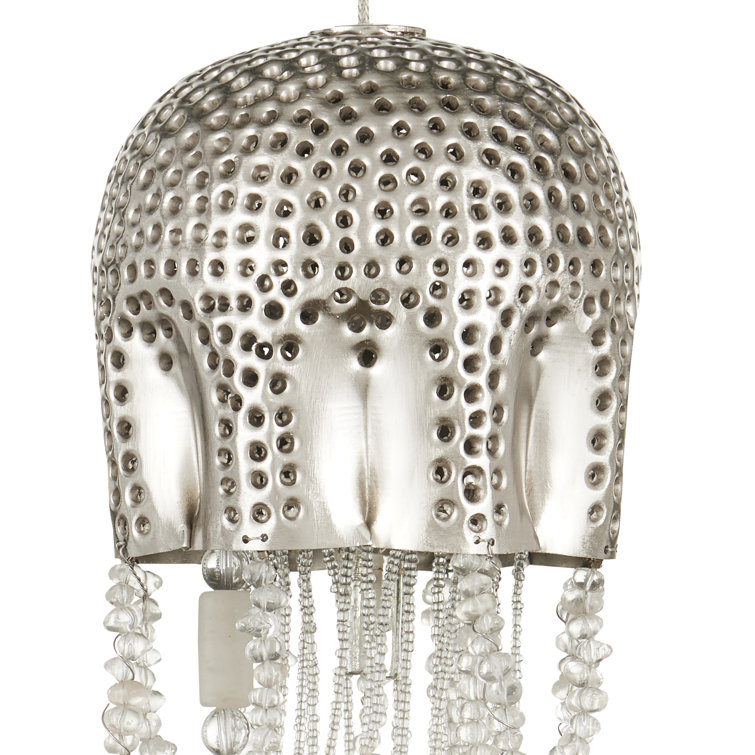 Mini Medusa Nickel & Glass 3-Light LED Pendant
