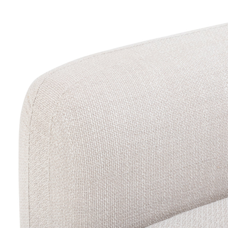 Nara 96'' Off-White Linen Tuxedo Arm Sofa