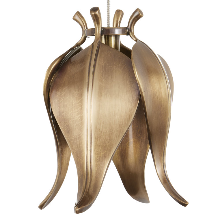 Antique Brass 7-Light LED Pendant with Silver Accents