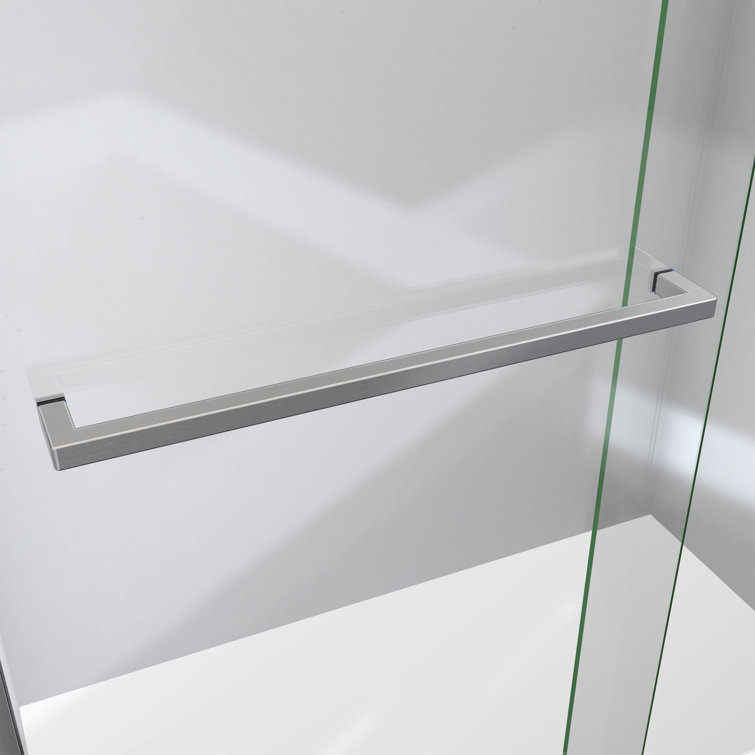 Sapphire-V 56-60 in. Brushed Nickel Clear Glass Sliding Shower Door