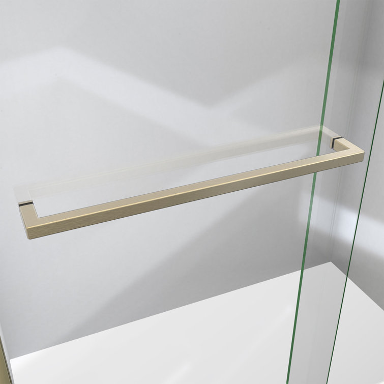 Sapphire-V 60" Gold and Clear Glass Frameless Shower Door
