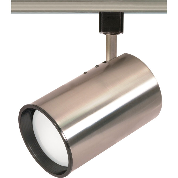 Brushed Nickel Adjustable Straight Cylinder Track Head
