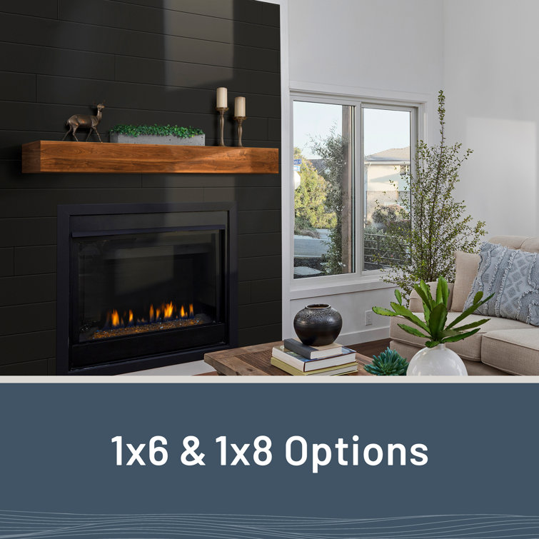 Midnight Black Smooth Pine Shiplap Panels, 96'' x 5.25''