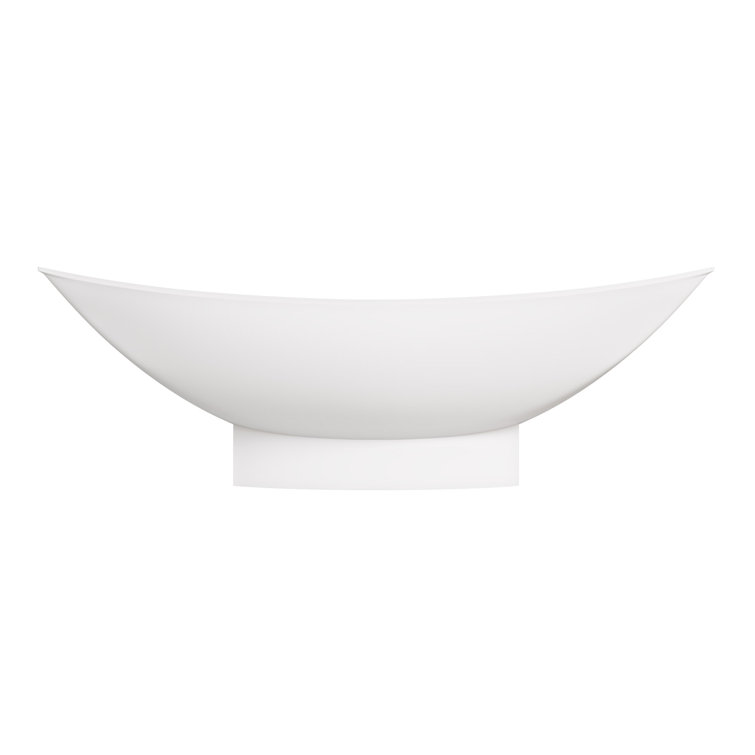 White Solid Surface Freestanding Hammock Style Bathtub