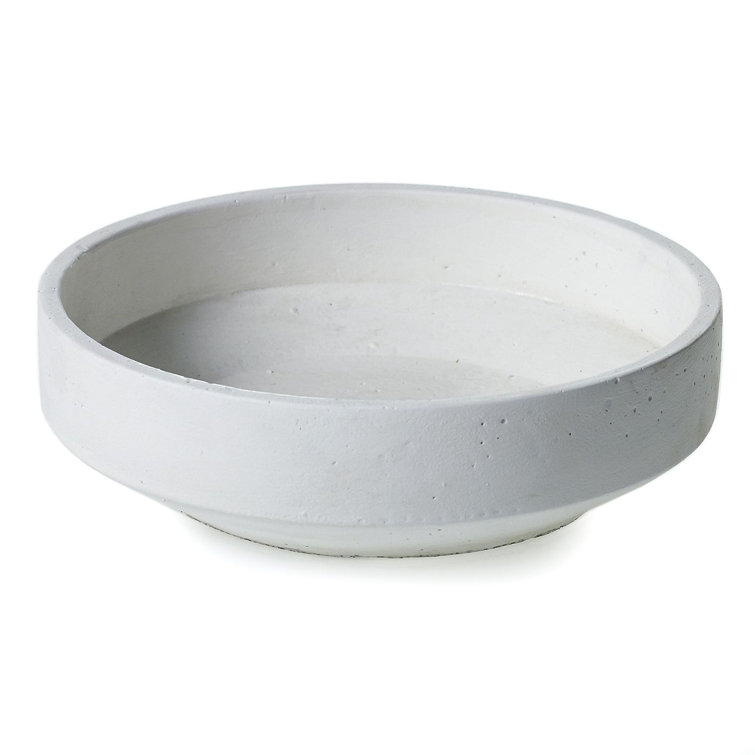 Handmade Round White Concrete Decorative Bowl