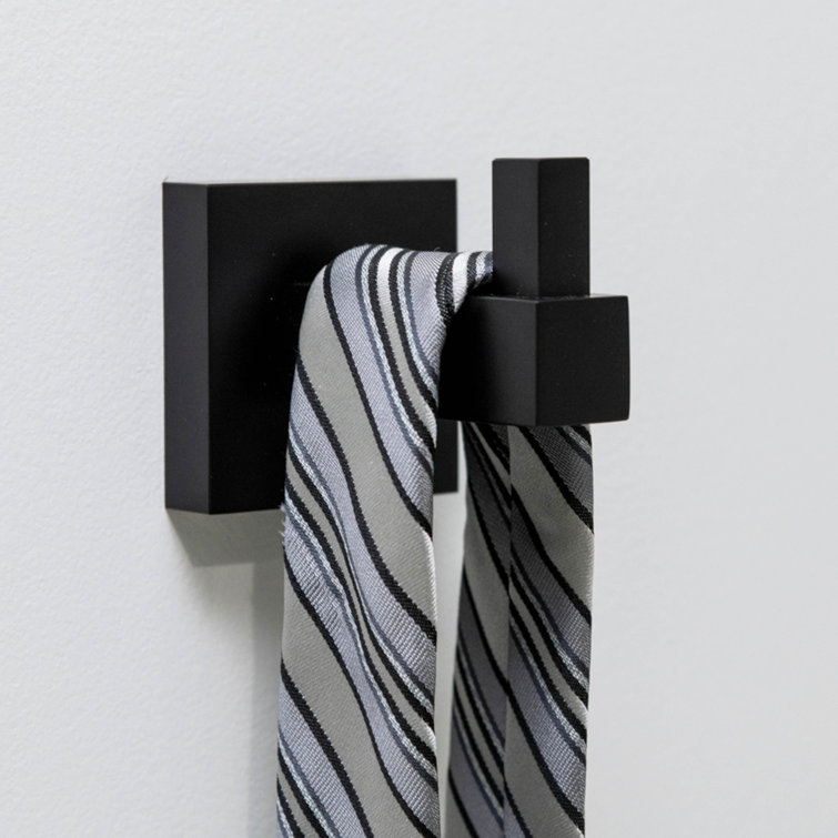 Matte Black Solid Brass 2-Piece Robe Hook Set