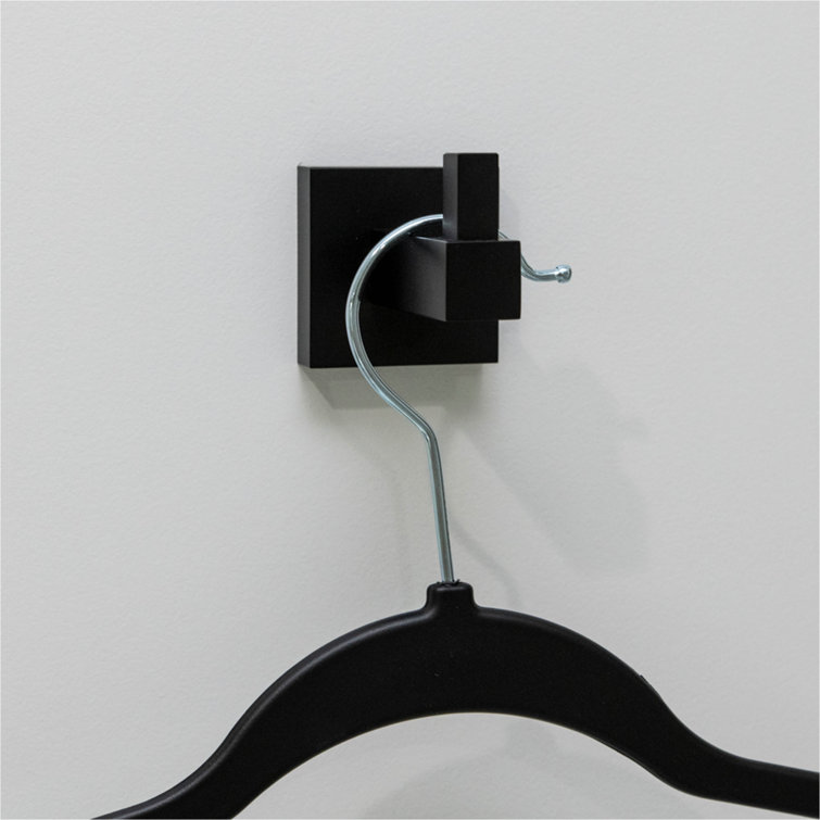 Matte Black Solid Brass 2-Piece Robe Hook Set