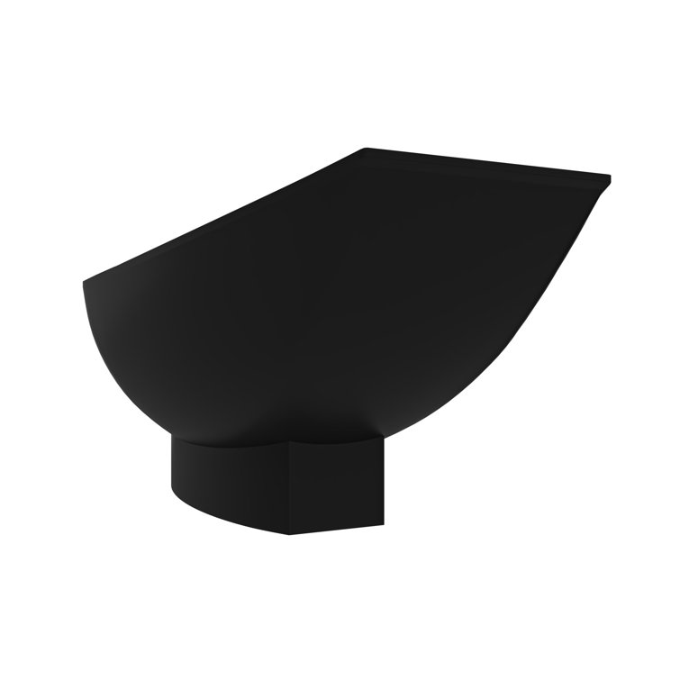 71" Black Matte Solid Surface Hammock Freestanding Bathtub