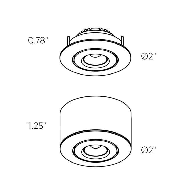 Compact Silver LED Under Cabinet Puck Light