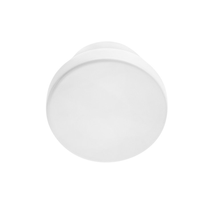 Ethan 1-1/4" Matte White Round Brass Cabinet Knob