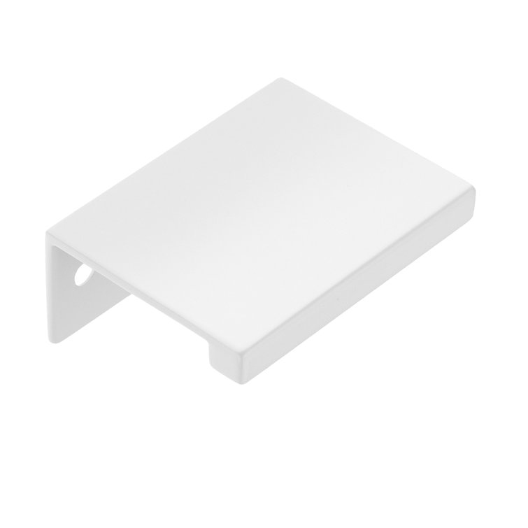 Ethan Matte White Nickel Modern Finger Pull with Mounting Hardware