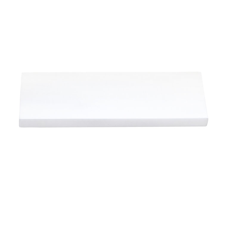 Ethan Matte White Rectangular Finger Pull with Mounting Hardware