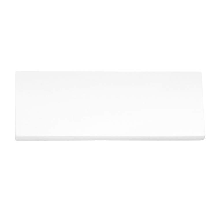 Ethan Matte White Rectangular Finger Pull with Mounting Hardware
