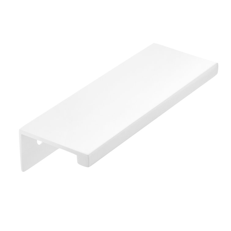 Ethan Matte White Rectangular Finger Pull with Mounting Hardware