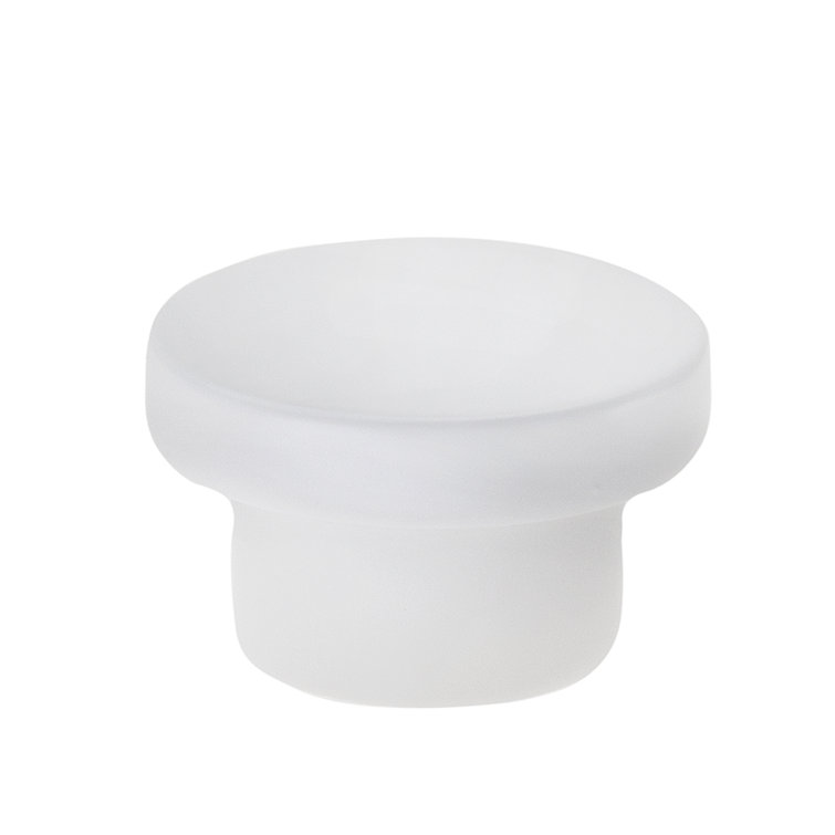 Ethan 1-1/4" Matte White Round Brass Cabinet Knob