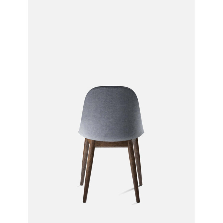 Black High-Back Wood Side Chair with Natural Legs