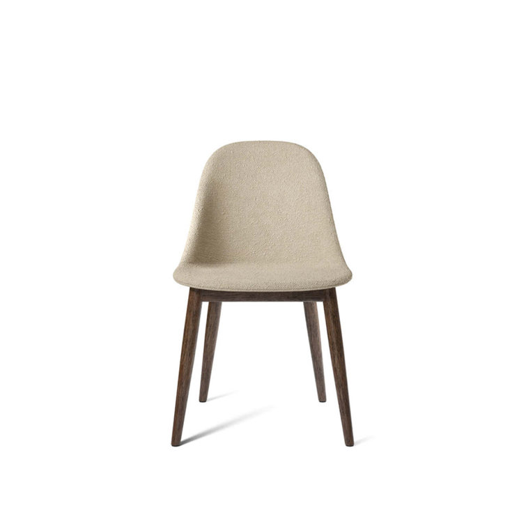 Black High-Back Wood Side Chair with Natural Legs