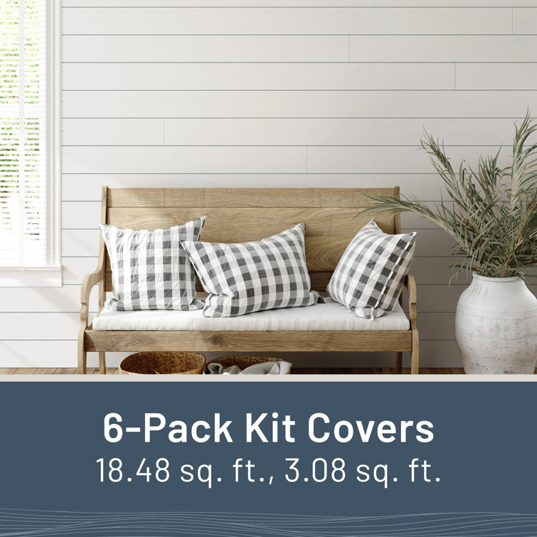 Farmhouse White Smooth Pine Shiplap Panels 96''