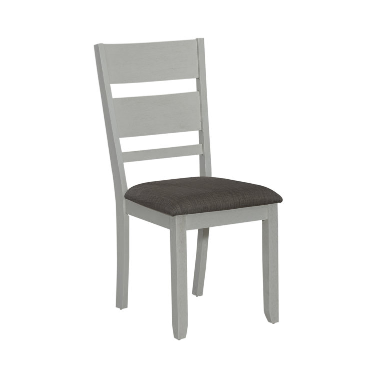White and Gray Veneer 7-Piece Rectangular Trestle Dining Set