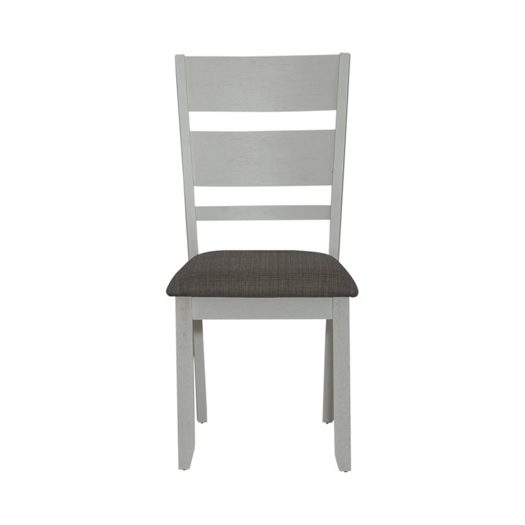 White and Gray Veneer 7-Piece Rectangular Trestle Dining Set