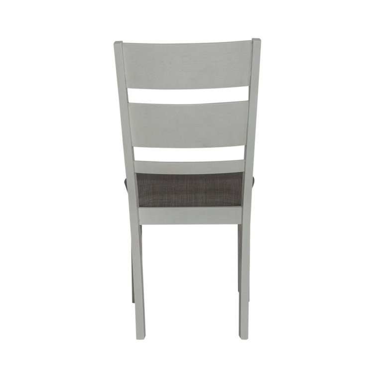 White and Gray Veneer 7-Piece Rectangular Trestle Dining Set