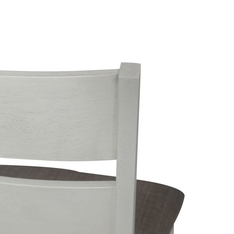 White and Gray Veneer 7-Piece Rectangular Trestle Dining Set