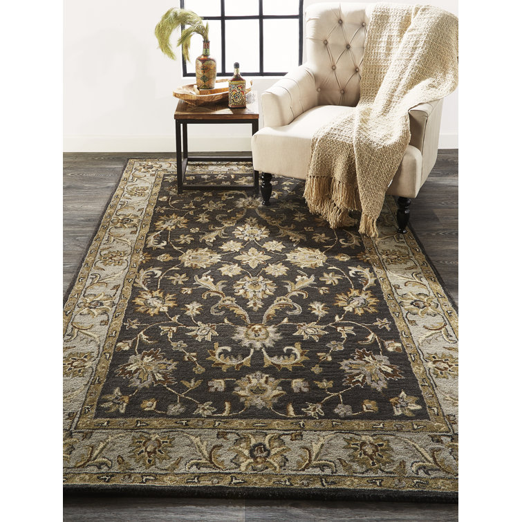 Hand-Tufted Blue and Gray Wool Rectangular Area Rug