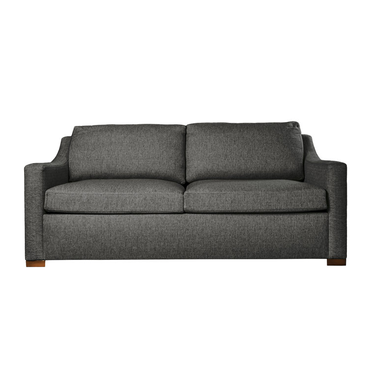 80'' Charcoal Memory Foam Upholstered Sleeper Sofa