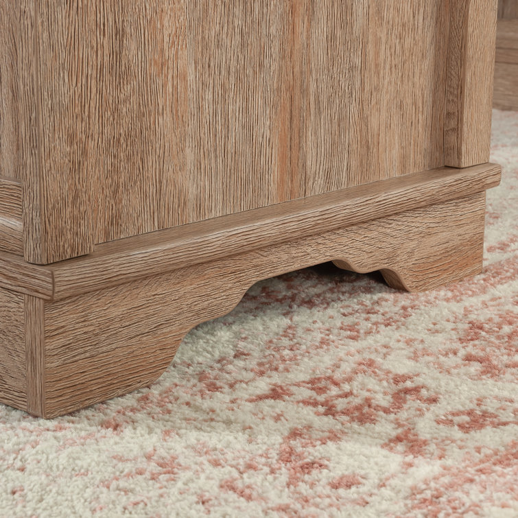Brushed Oak Executive Desk with Drawers and Keyboard Tray