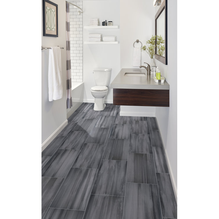 Graphite 12" x 24" Matte Porcelain Wall and Floor Tile
