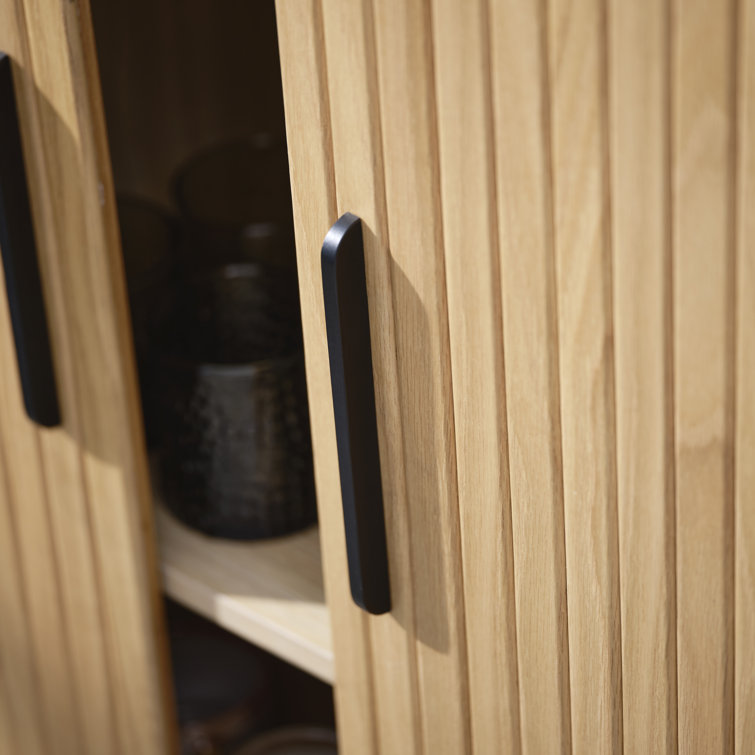 Iris 55'' Natural Oak Sideboard with Sliding Tambour Doors