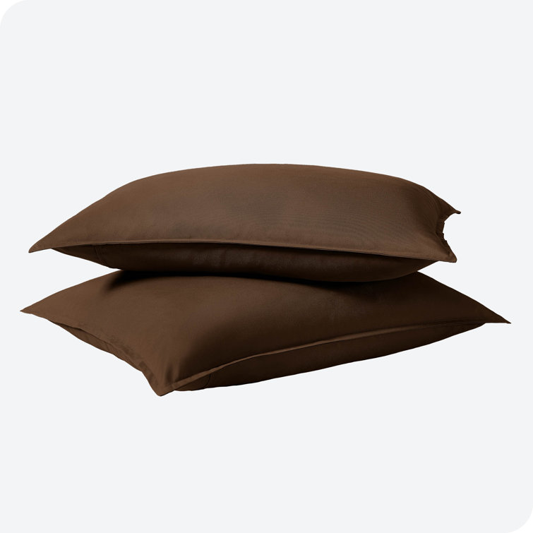 Taupe Hypoallergenic Polyester Standard Pillow Sham Set