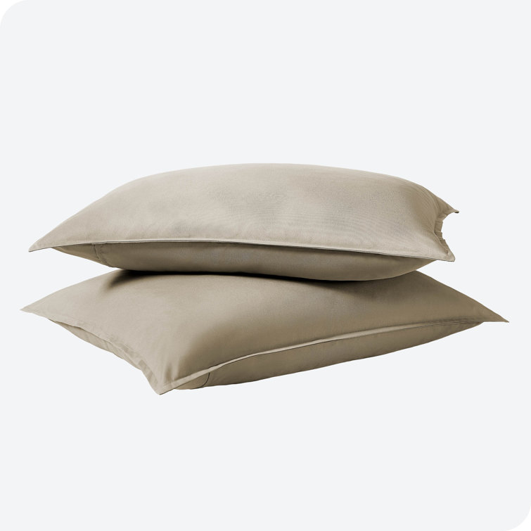 Taupe Hypoallergenic Polyester Standard Pillow Sham Set
