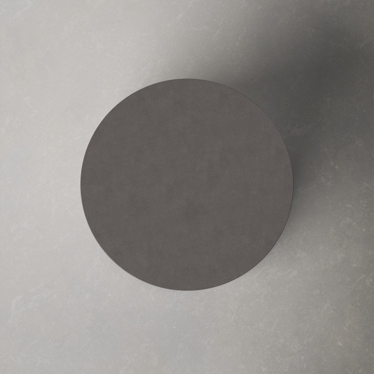 Gray Round Concrete Indoor/Outdoor Coffee Table
