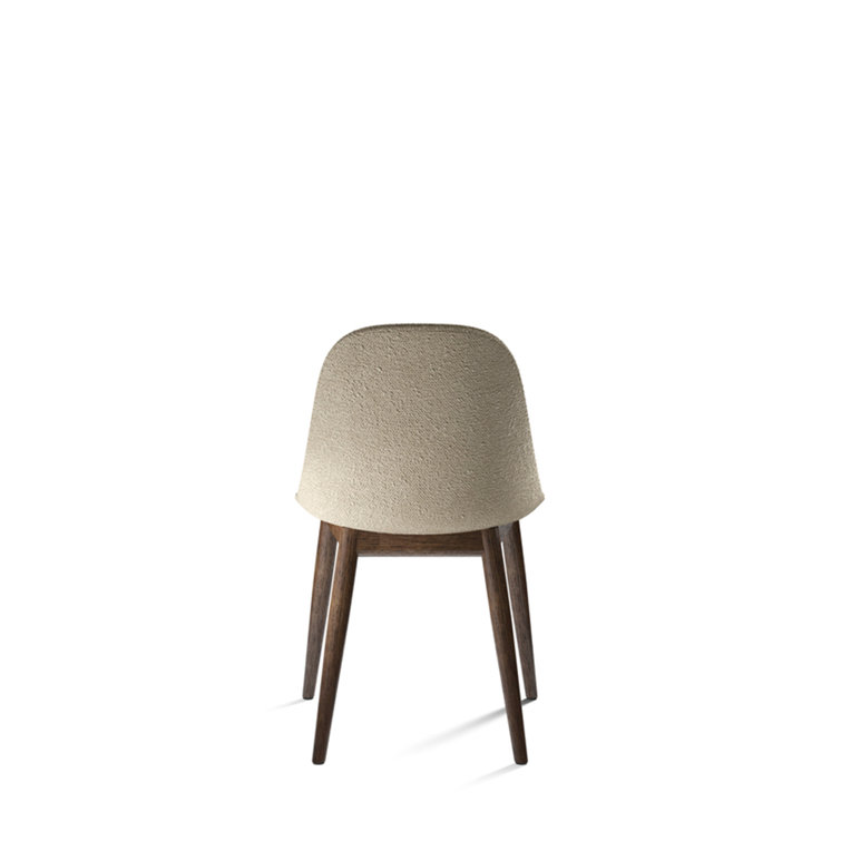Black High-Back Wood Side Chair with Natural Legs